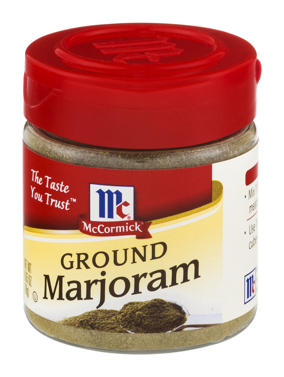 slide 2 of 9, McCormick Ground Marjoram, 0.65 oz