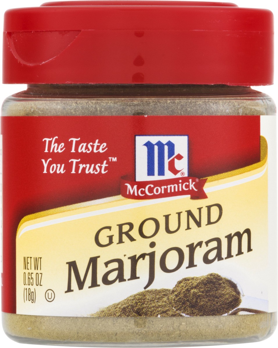 slide 6 of 9, McCormick Ground Marjoram, 0.65 oz