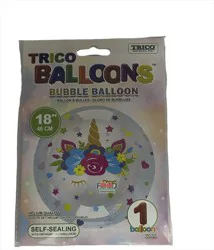Trico 18 Clear Bubble Balloon - Unicorn