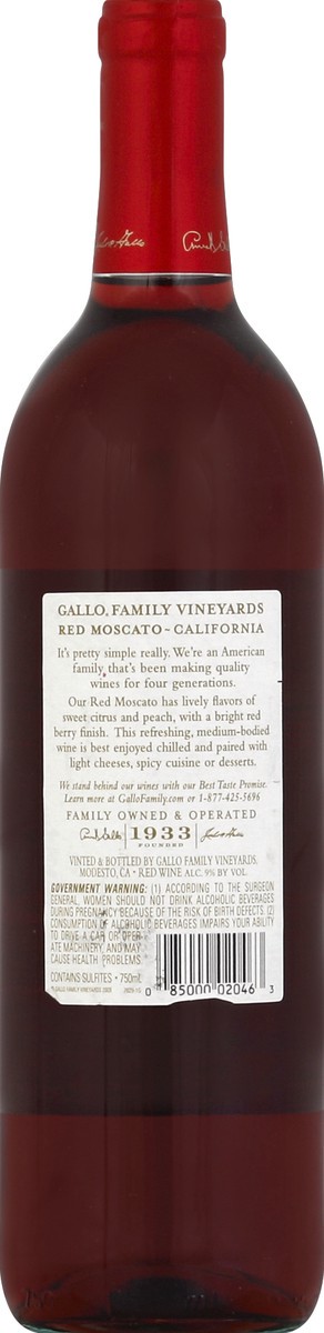 slide 3 of 3, Gallo Family Vineyards Red Wine, 750 ml