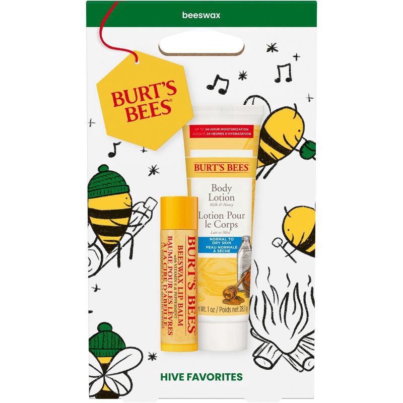 slide 2 of 12, Burt's Bees Hive Favorites Lip Balm and Body Lotion Gift Set, 100 Percent Natural, 2-Pack, 0.15 oz./1.0 oz., 1 ct