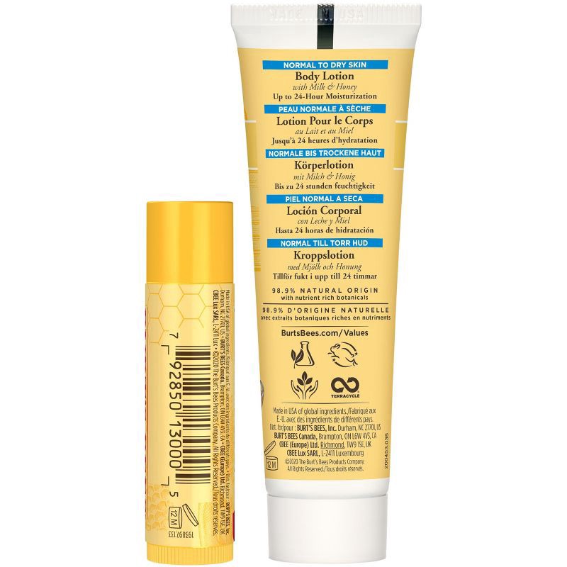 slide 12 of 12, Burt's Bees Hive Favorites Lip Balm and Body Lotion Gift Set, 100 Percent Natural, 2-Pack, 0.15 oz./1.0 oz., 1 ct