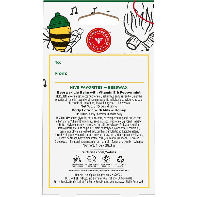 slide 5 of 12, Burt's Bees Hive Favorites Lip Balm and Body Lotion Gift Set, 100 Percent Natural, 2-Pack, 0.15 oz./1.0 oz., 1 ct