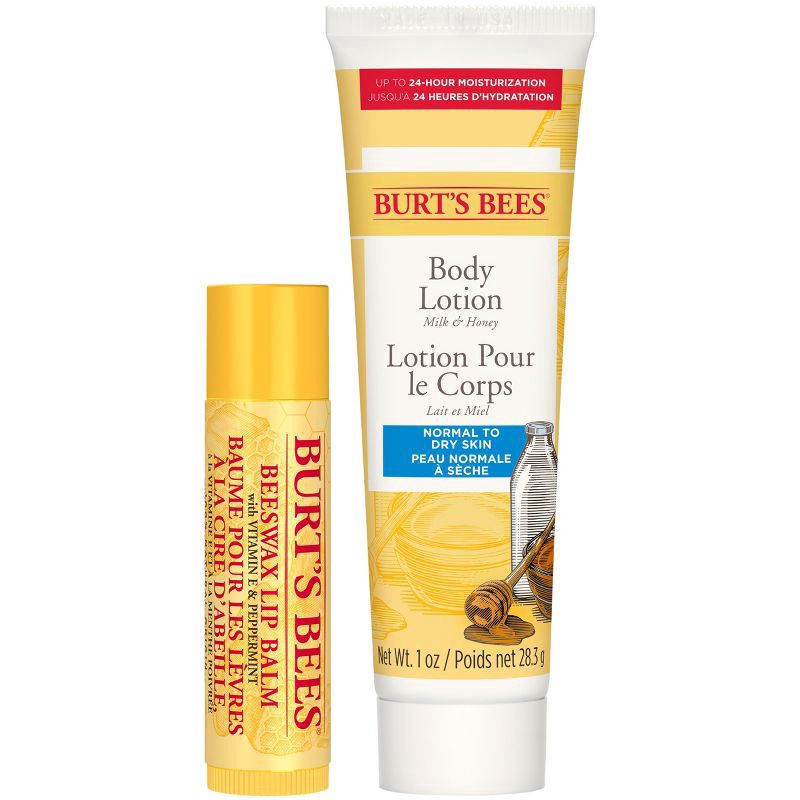 slide 11 of 12, Burt's Bees Hive Favorites Lip Balm and Body Lotion Gift Set, 100 Percent Natural, 2-Pack, 0.15 oz./1.0 oz., 1 ct