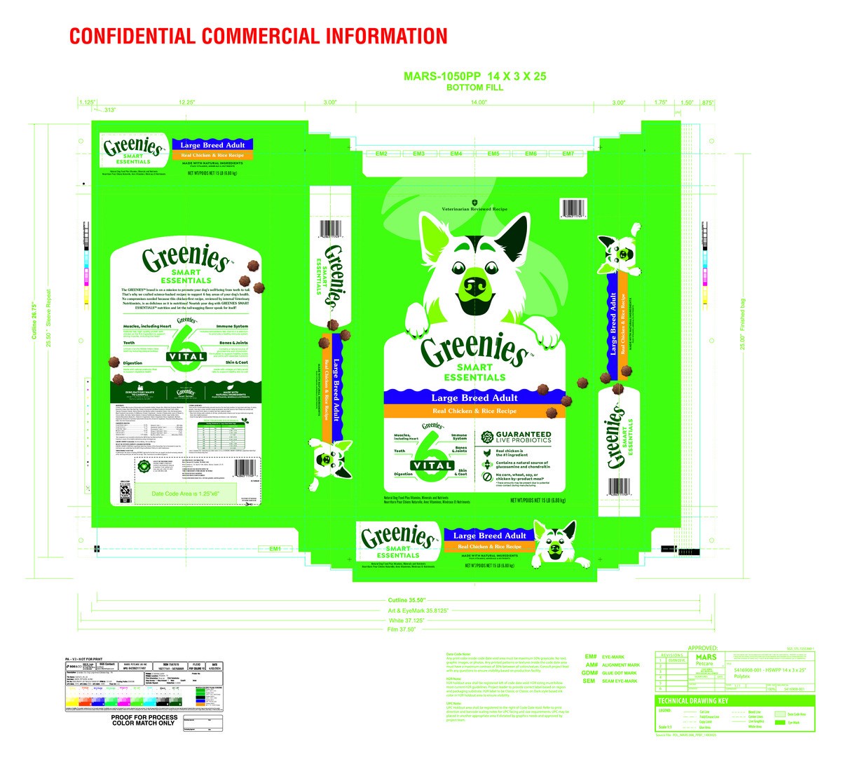 slide 10 of 15, Greenies Smart Essentials Adult Large Breed High Protein Dry Dog Food Real Chicken & Rice Recipe, 15 lb. Bag, 15 lb