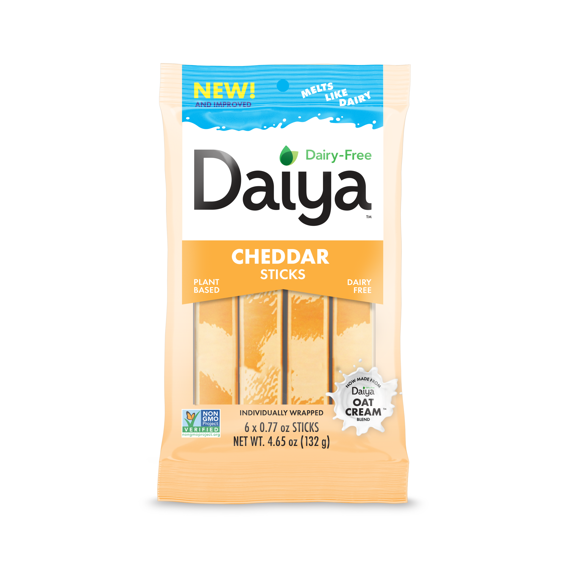 slide 1 of 2, Daiya Dairy Free Cheddar Cheese Sticks - 4.65 oz, 4.65 oz