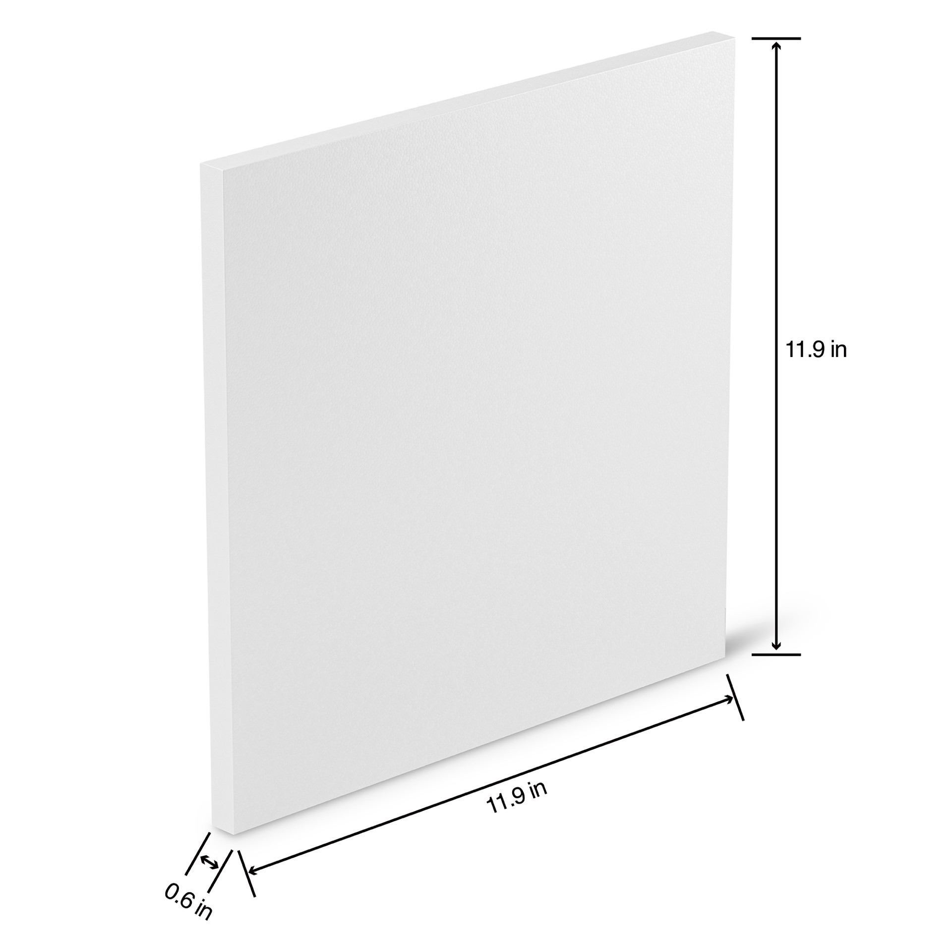 slide 7 of 7, Floracraft Smoothfōm 12" X 12" X 5/8" White Foam Block, 12 in x 12 in