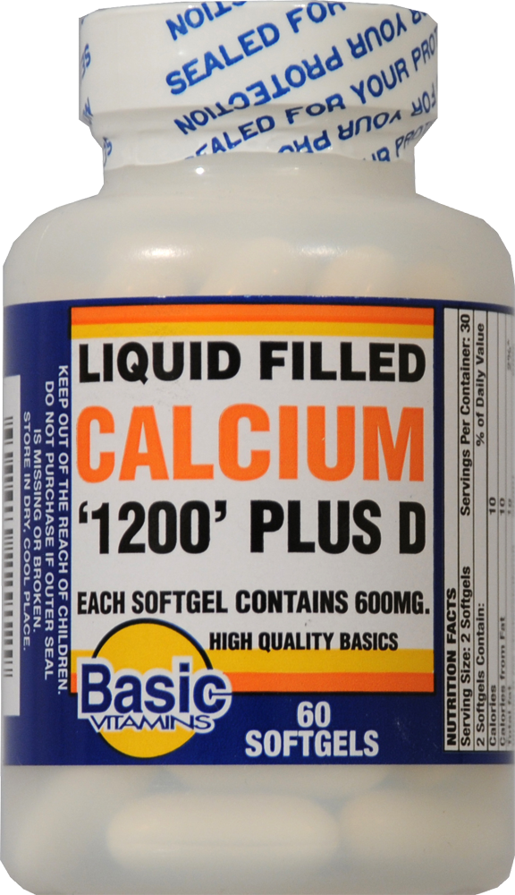 slide 1 of 1, Basic Calcium Softgels, 60 ct