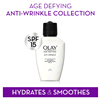 slide 16 of 29, Olay Age Defying Anti-Wrinkle Day Face Lotion with Sunscreen SPF 15, 3.4 fl oz, 100 ml