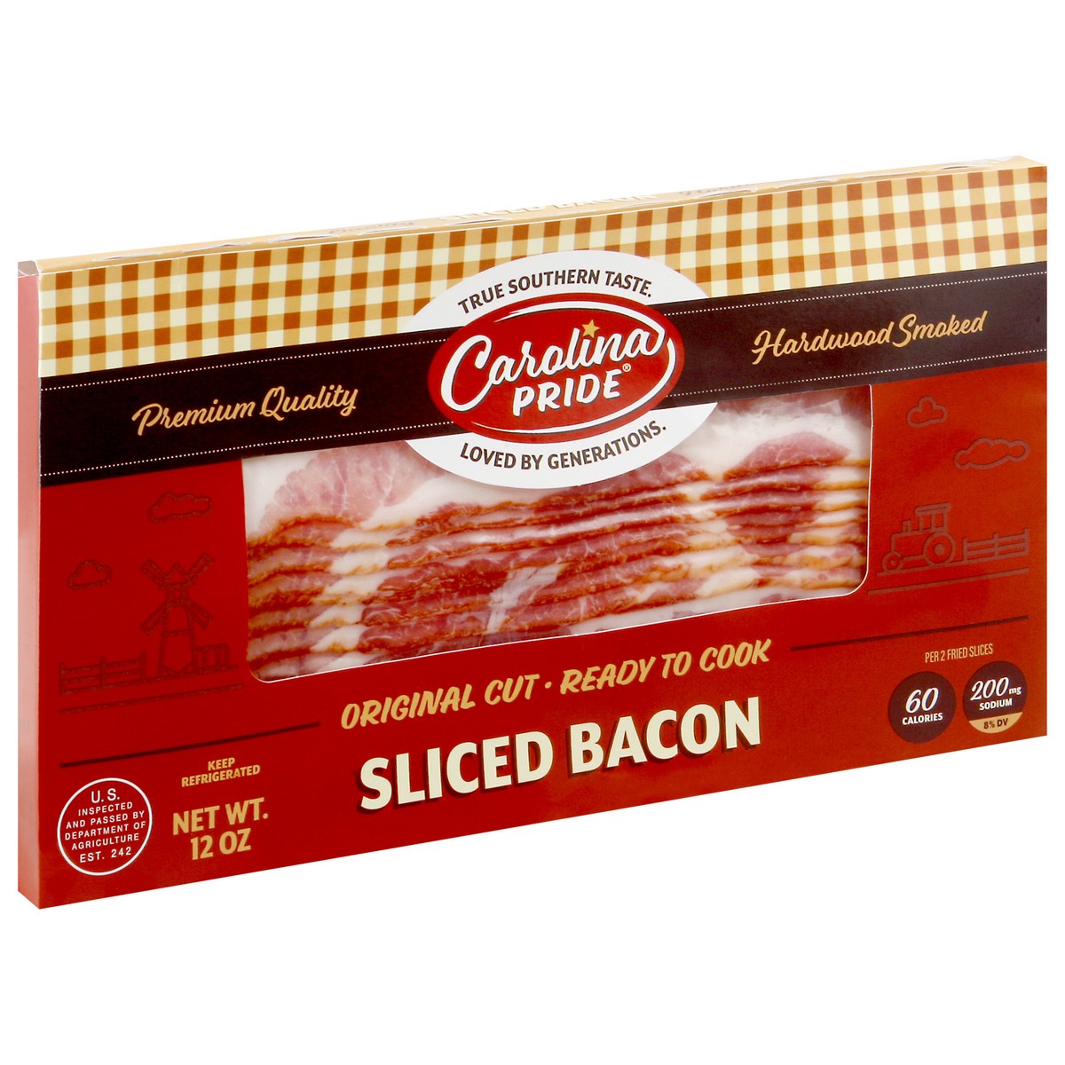 slide 2 of 9, Carolina Pride Sliced Bacon, 12 oz