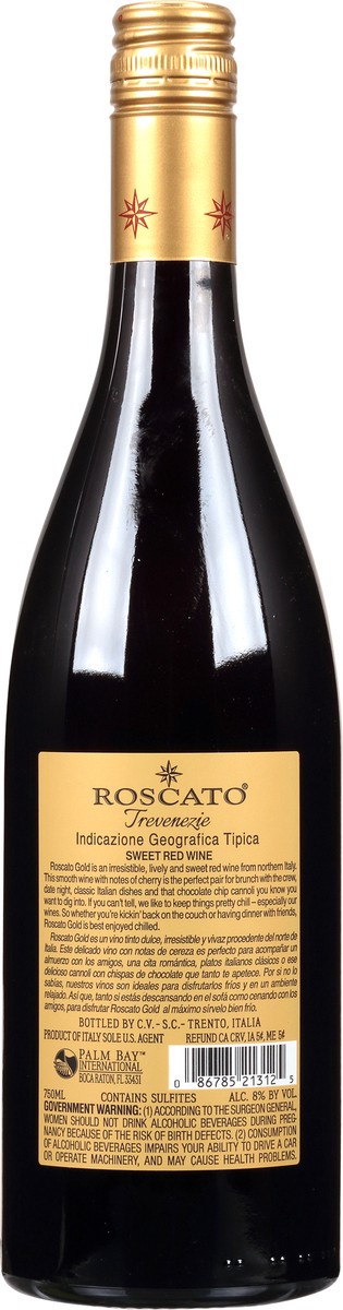 slide 2 of 7, Roscato Red Blend Rosso Gold, 750 ml