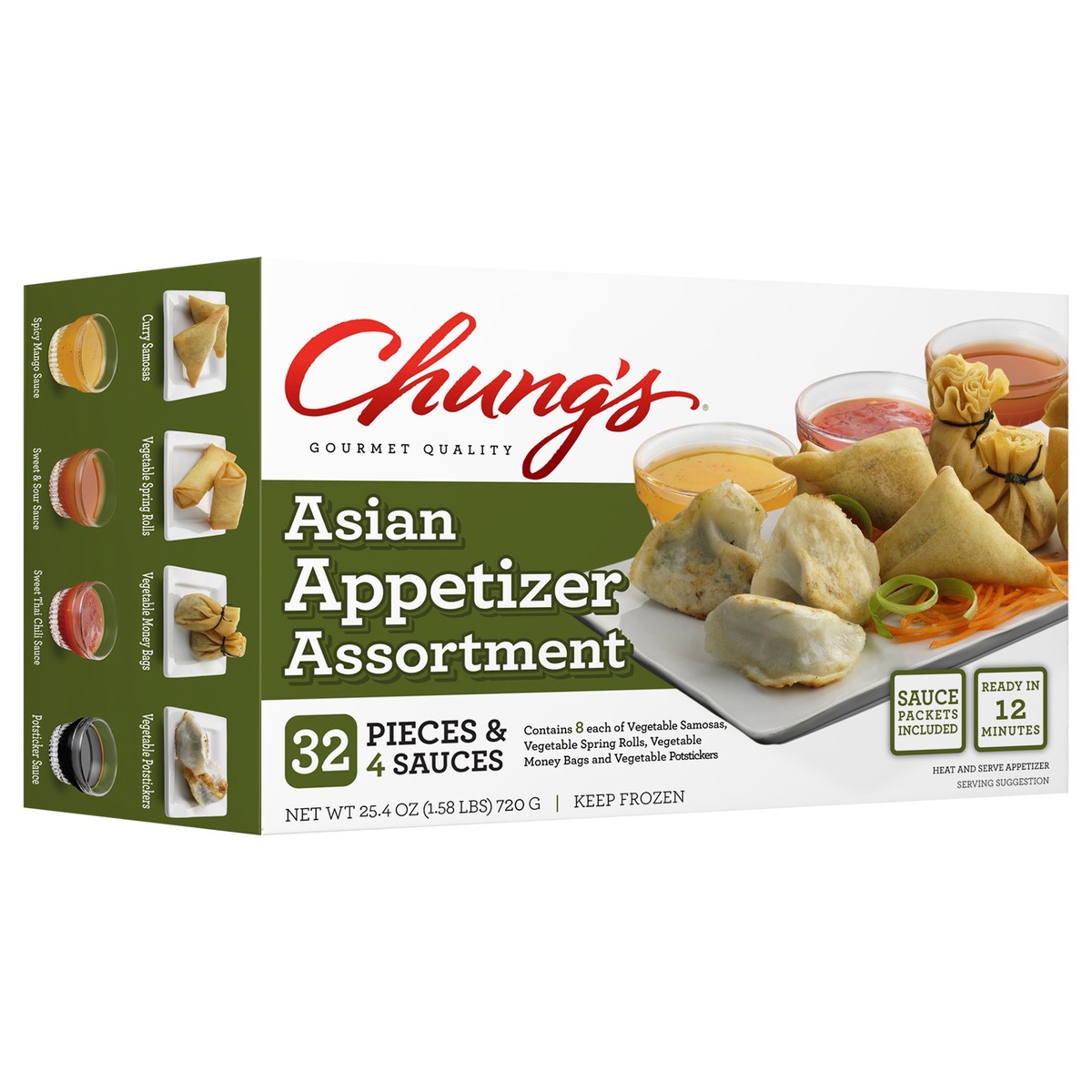 slide 7 of 10, Chung's Asian Appetizer Assortment, 25.4 fl oz