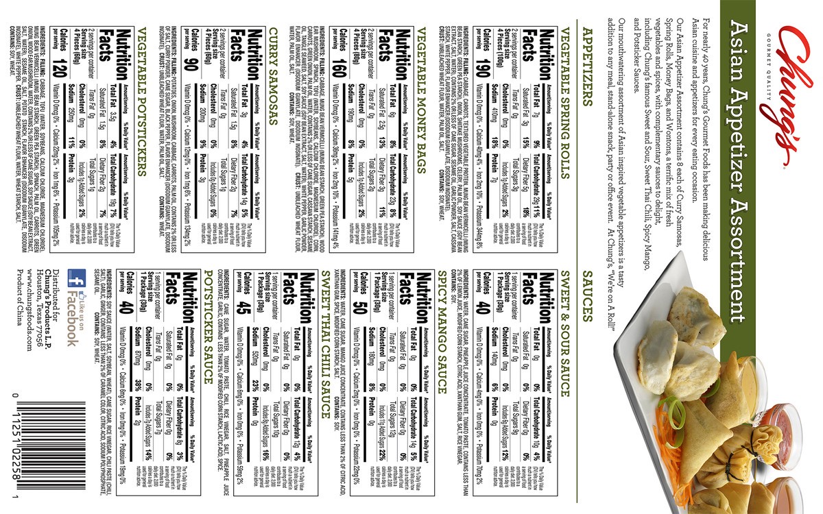 slide 9 of 10, Chung's Asian Appetizer Assortment, 25.4 fl oz