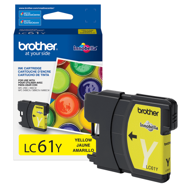 slide 1 of 1, Brother Lc61Y Yellow Ink Cartridge, 1 ct