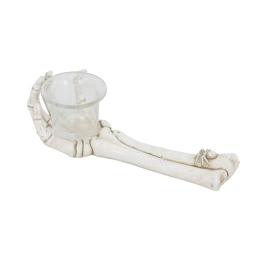 slide 1 of 2, 8.25" Skeleton Arm Tealight Candle Holder By Ashland, 8.25 in