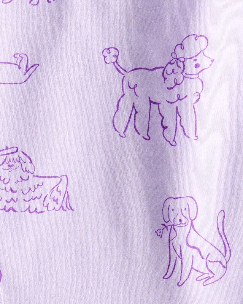 slide 2 of 2, Carter's Carters Baby Girl Dog Print Long-Sleeve Top - Purple Lavender 18M, 1 ct