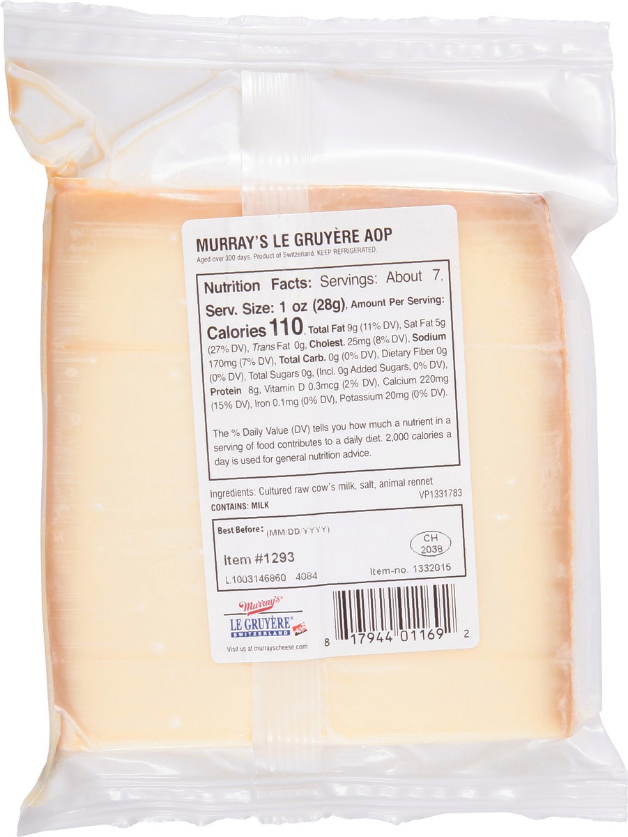 slide 11 of 14, Murray's Le Gruyere Cheese 7 oz, 7 oz