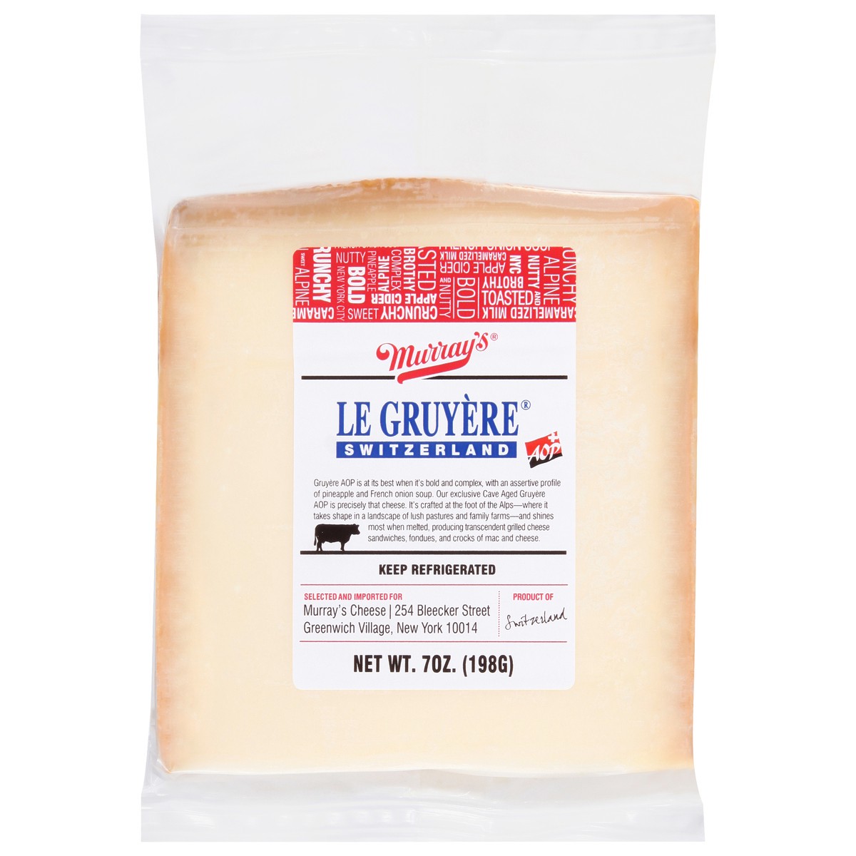 slide 1 of 14, Murray's Le Gruyere Cheese 7 oz, 7 oz