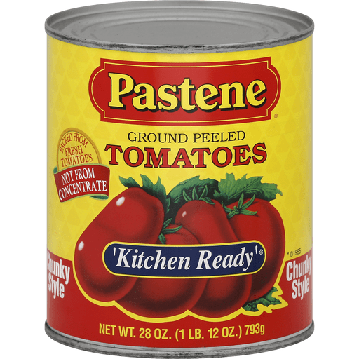 slide 2 of 2, Pastene Kitchen Ready Tomatoes Ground Peeled Chunky Style, 28 oz