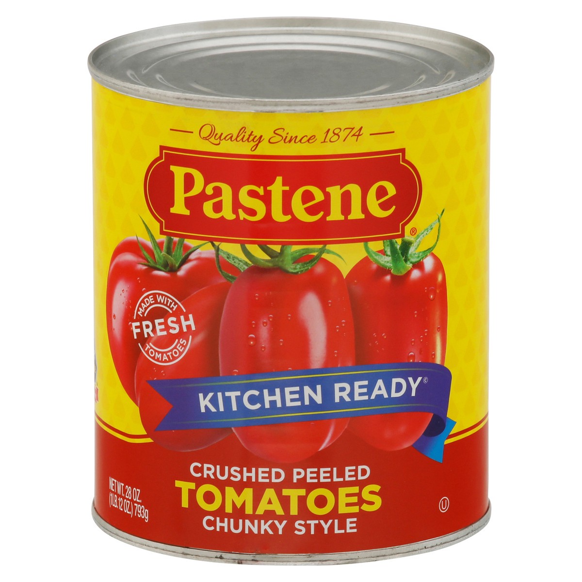 slide 1 of 11, Pastene Chunky Style Crushed Peeled Tomatoes 28 oz, 28 oz