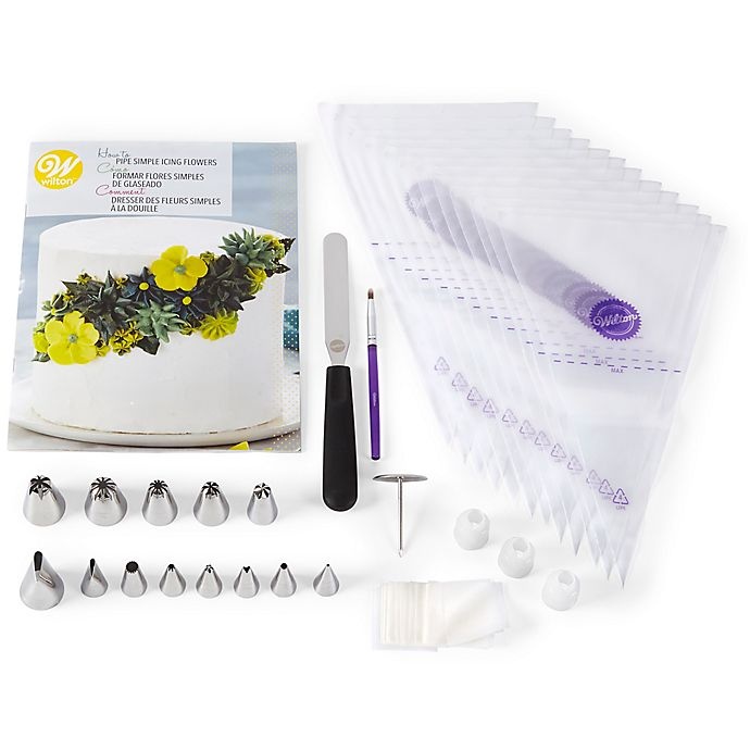 slide 1 of 1, Wilton How to Pipe Simple Icing Flowers Kit, 82 ct