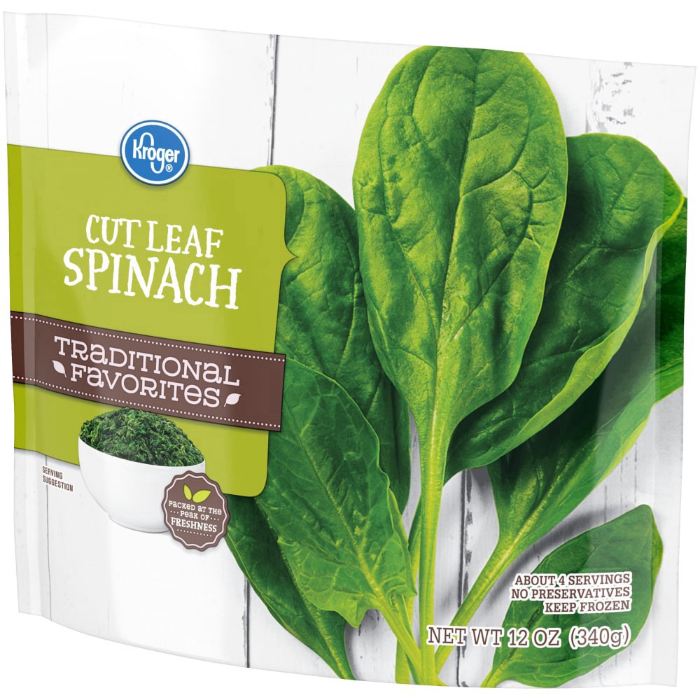 slide 6 of 6, Kroger Traditional Favorites Cut Leaf Spinach, 12 oz