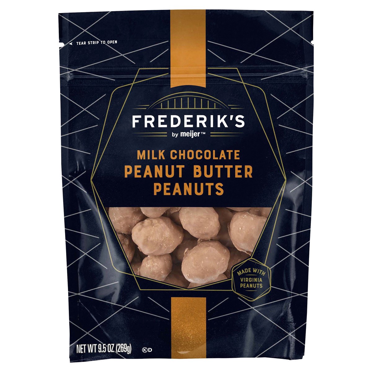 slide 1 of 5, FREDERIKS BY MEIJER Frederik's by Meijer Milk Chocolate Peanut Butter Peanuts, 9.5 oz