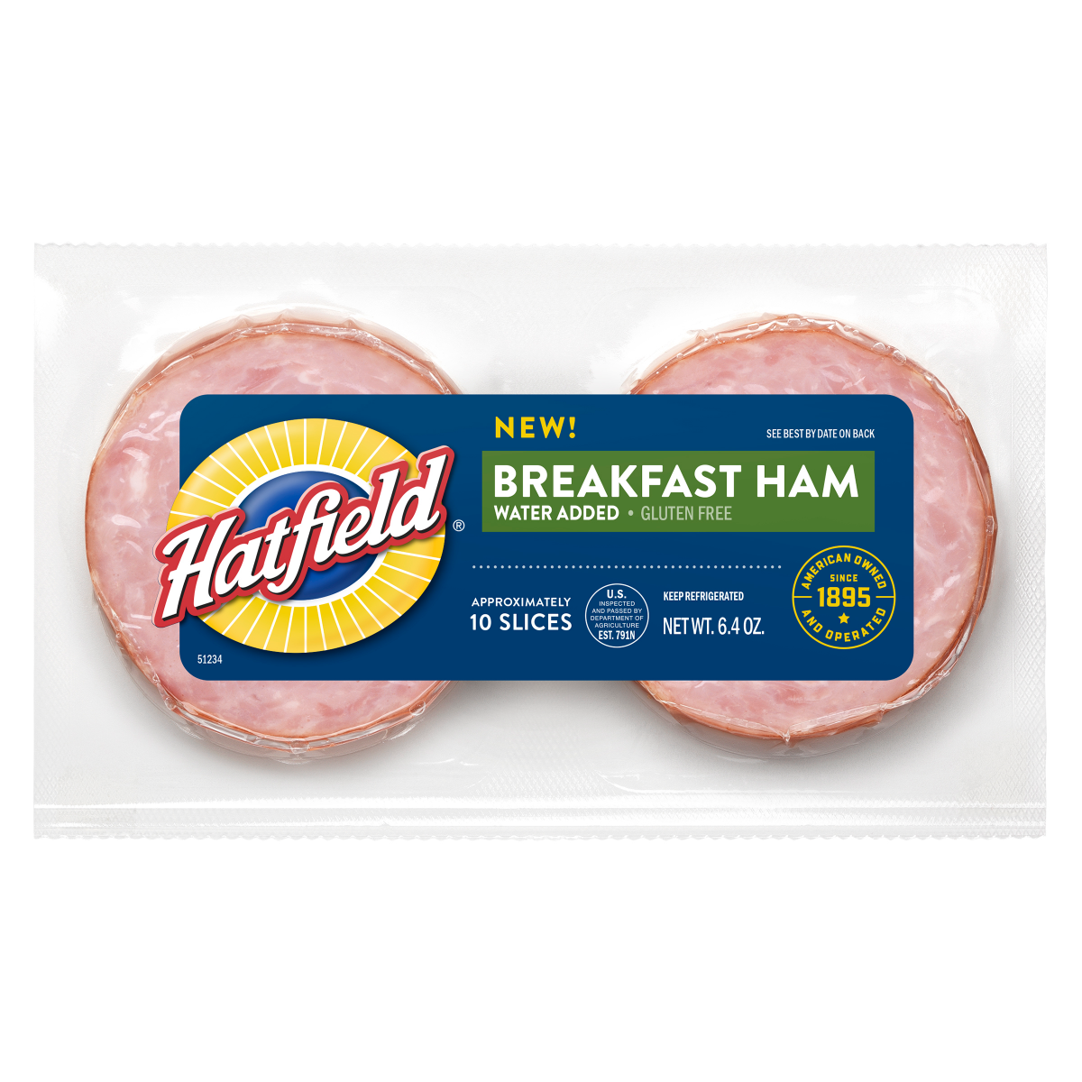 slide 1 of 5, Hatfield Breakfast Ham, 6.4 oz