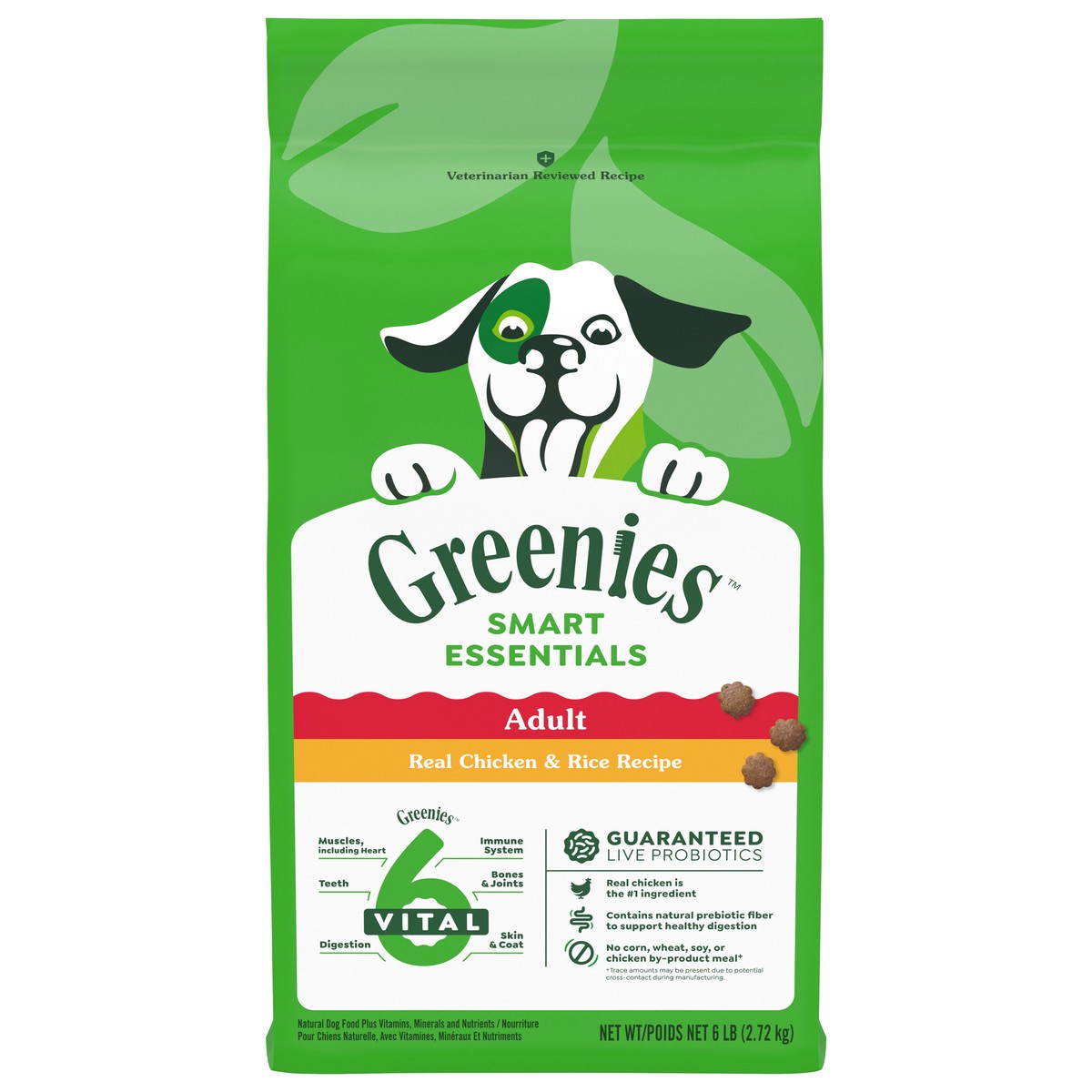 slide 11 of 16, Greenies Dry Dog Adult Chicken 6 LB, 6 lb