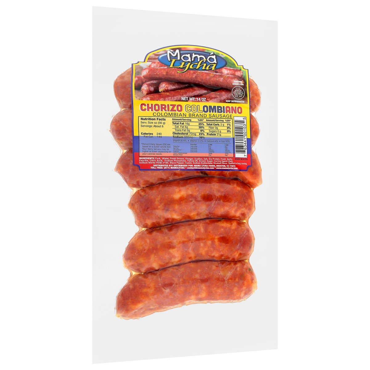 slide 4 of 13, Mama Lycha Colombian Brand Sausage 14 oz, 14 oz