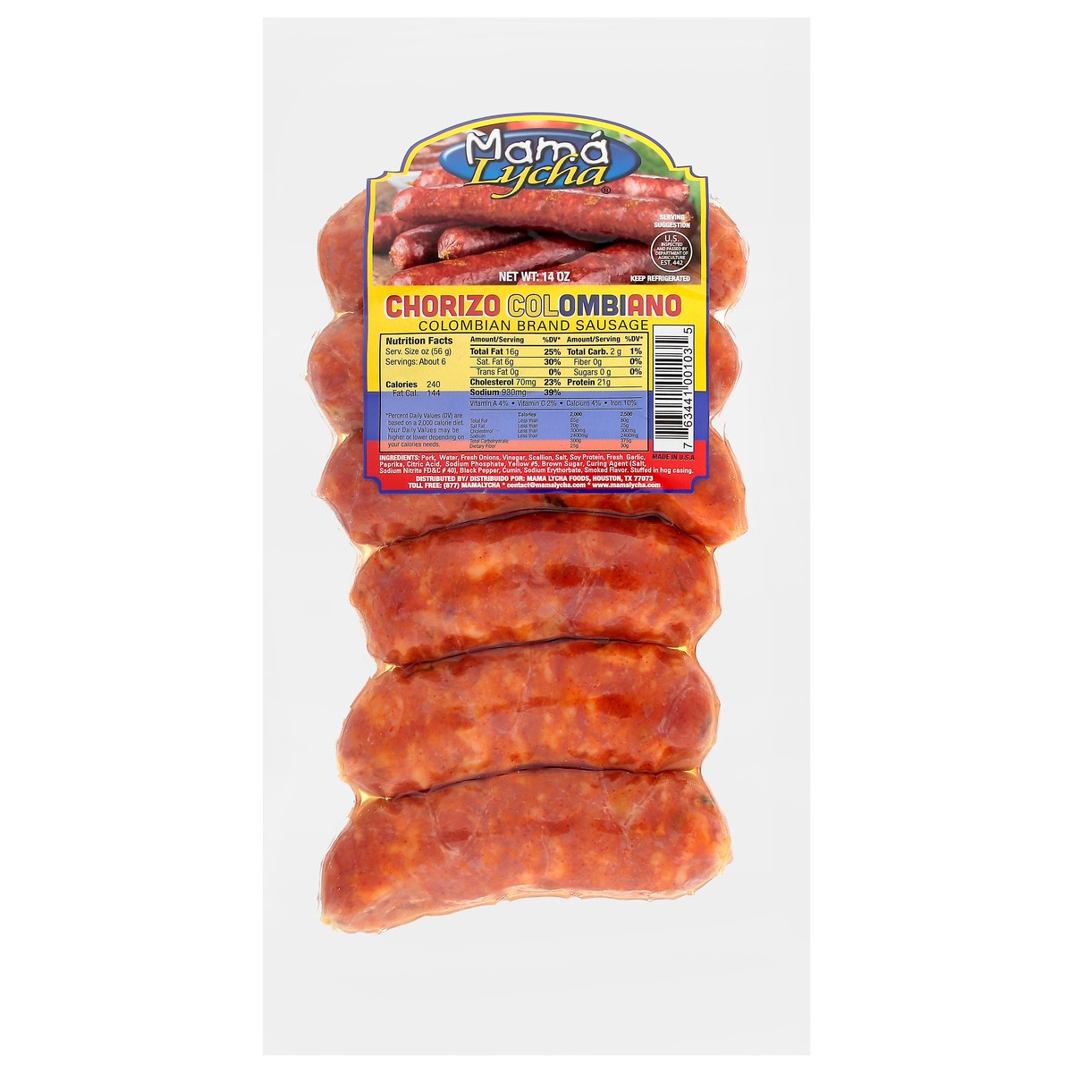 slide 8 of 13, Mama Lycha Colombian Brand Sausage 14 oz, 14 oz