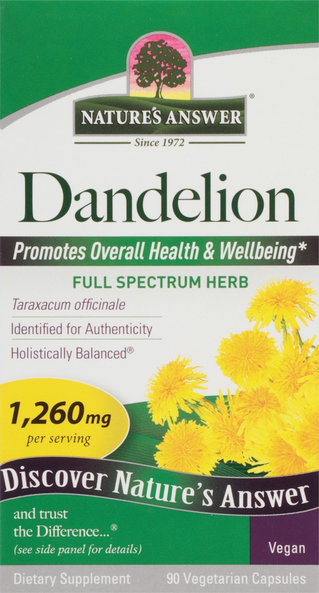 slide 5 of 9, Nature's Answer NA Dandelion Root 90VCap, 90 ct