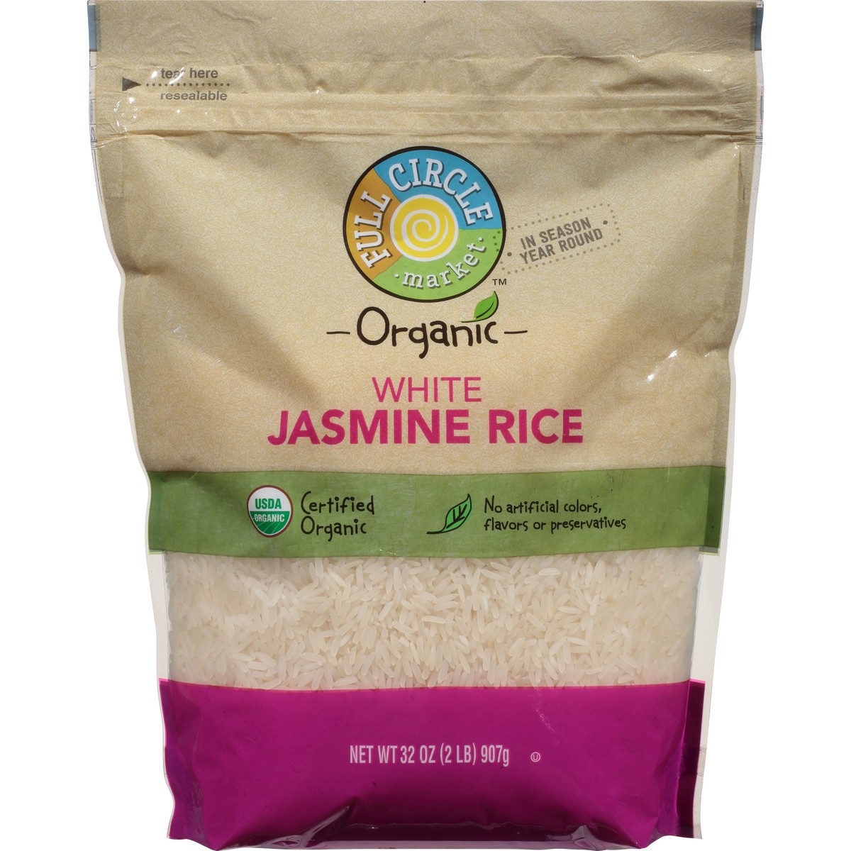 slide 5 of 13, Full Circle Market White Jasmine Rice, 32 oz