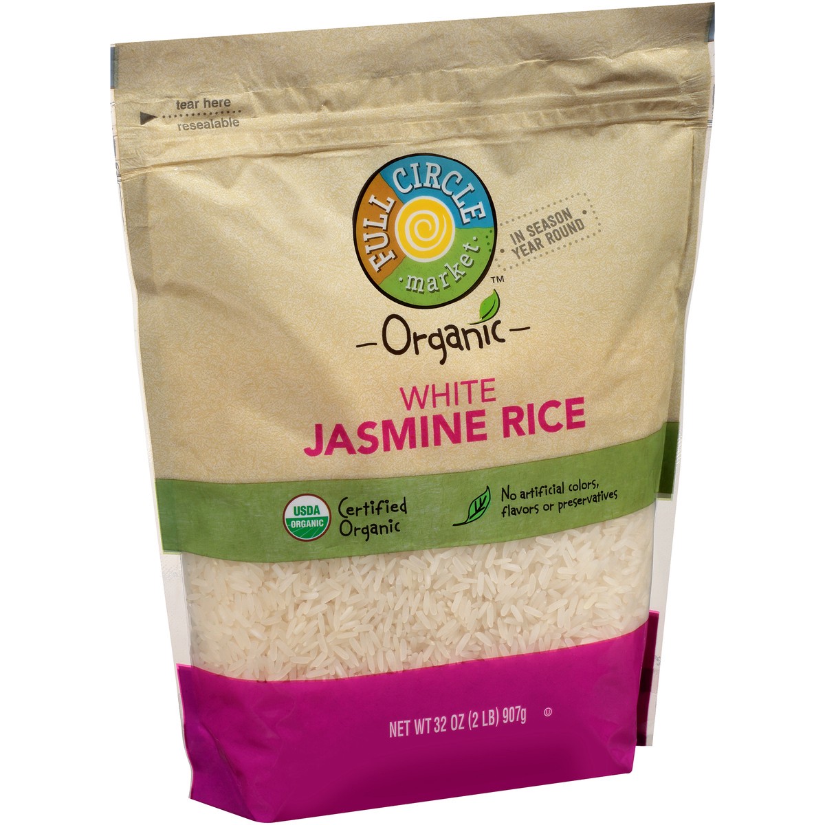 slide 11 of 13, Full Circle Market White Jasmine Rice, 32 oz