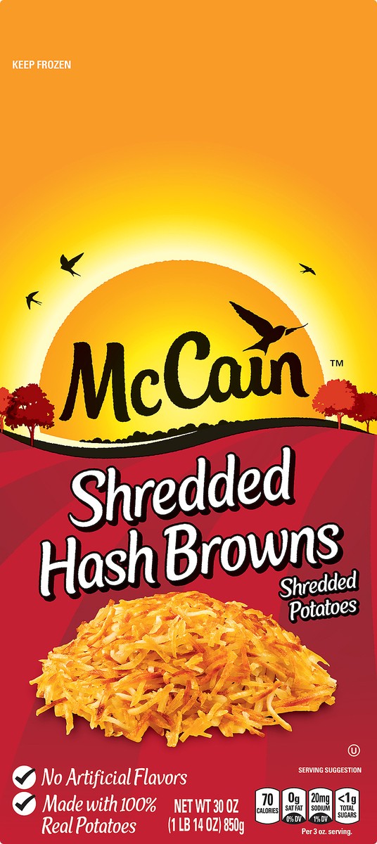 slide 4 of 7, McCain Shredded Hash Browns 30 oz, 30 oz