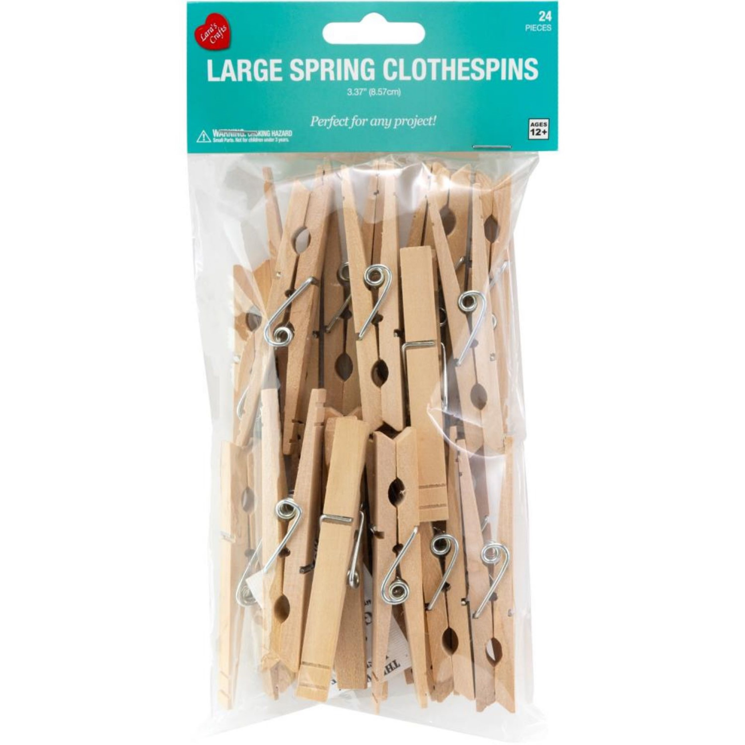 Spring Cloth Pin Cousin Spring Clothespins - Large, 3.37 in, 24 pc | Shipt