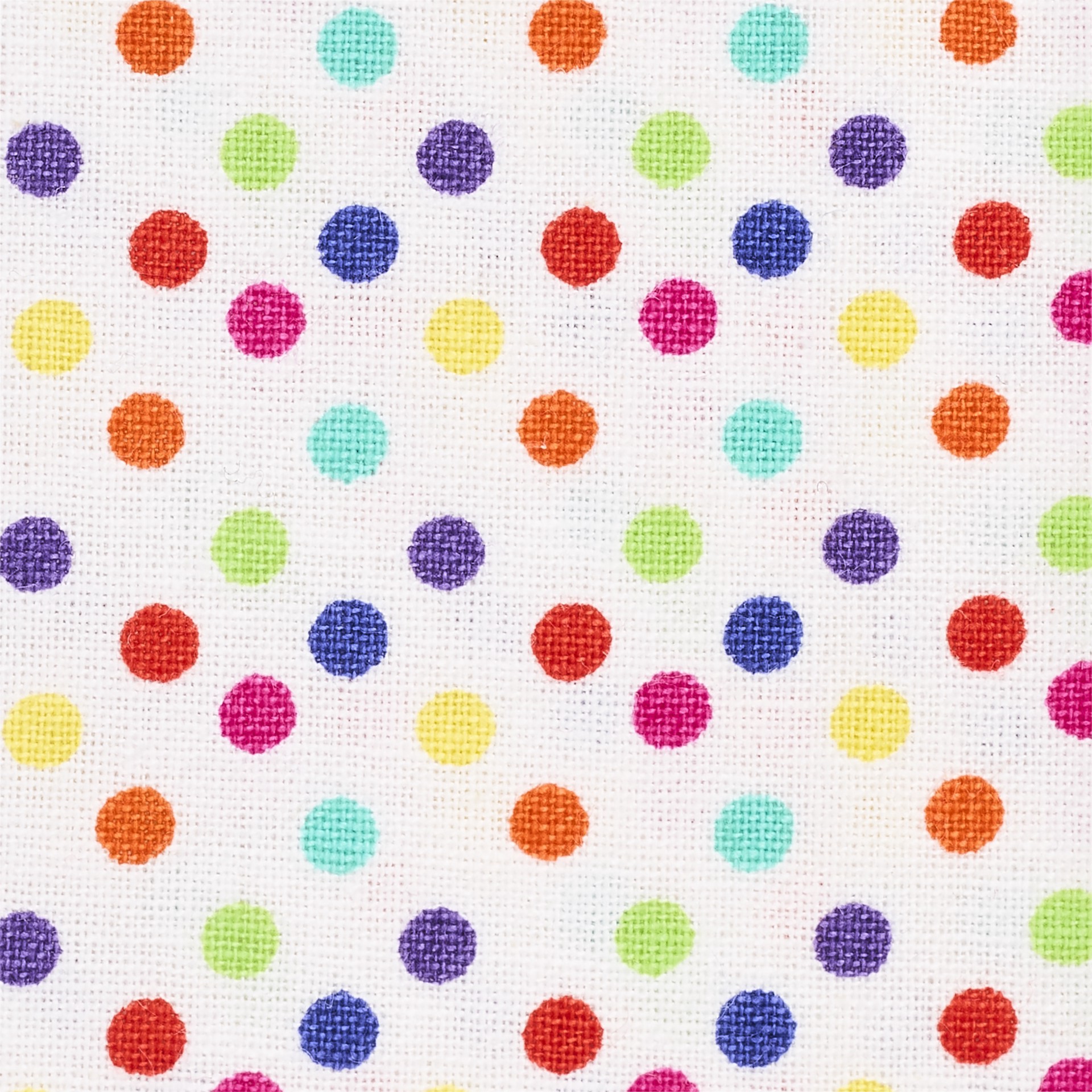 slide 2 of 3, Multicolor Polka Dots Cotton Fabric By Loops & Threads, 18 in x 21 in