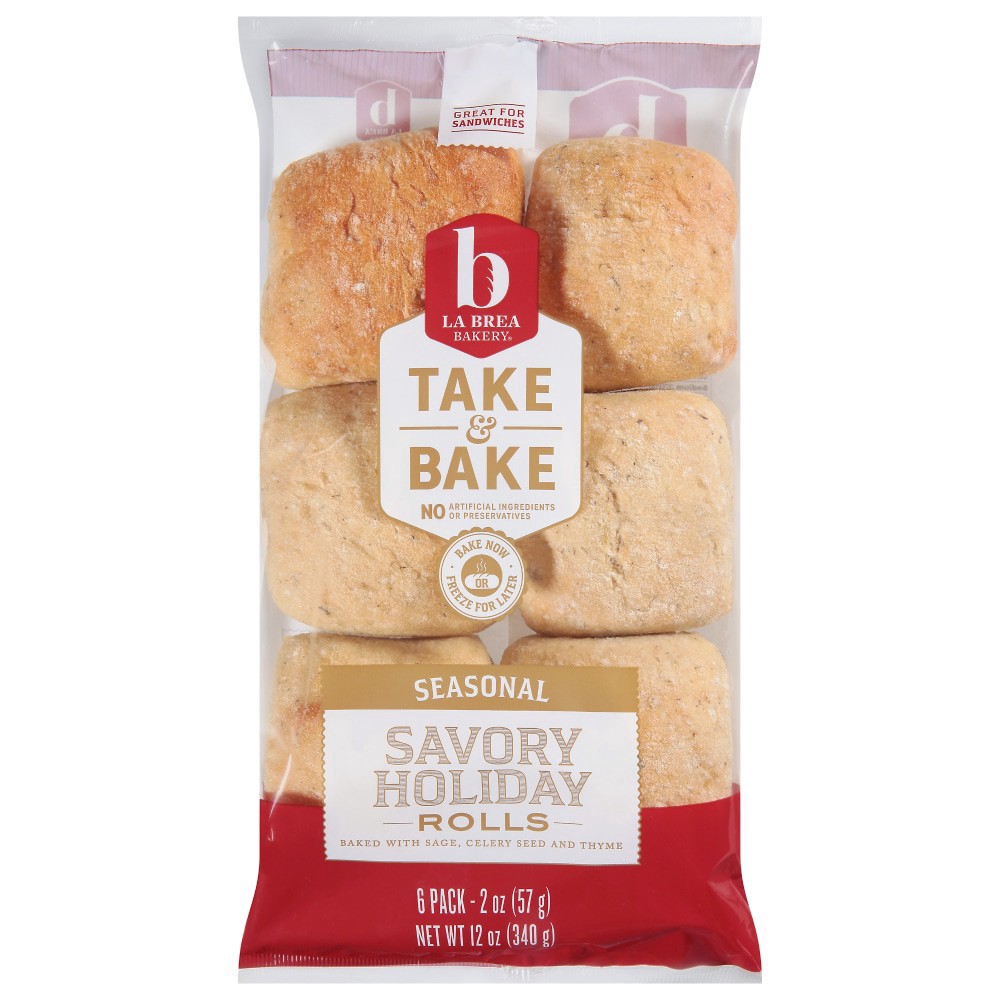 slide 1 of 1, Labrea Savory Holiday Roll, 6 ct