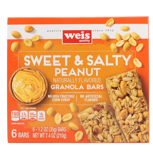 slide 1 of 1, Weis Quality Sweet and Salty Granola Bars, 7.4 oz