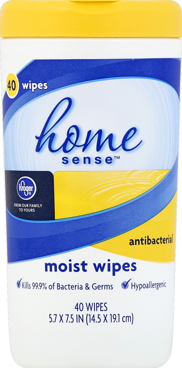 slide 2 of 2, Kroger Home Sense Anti Bacterial Wet Wipes, 40 ct