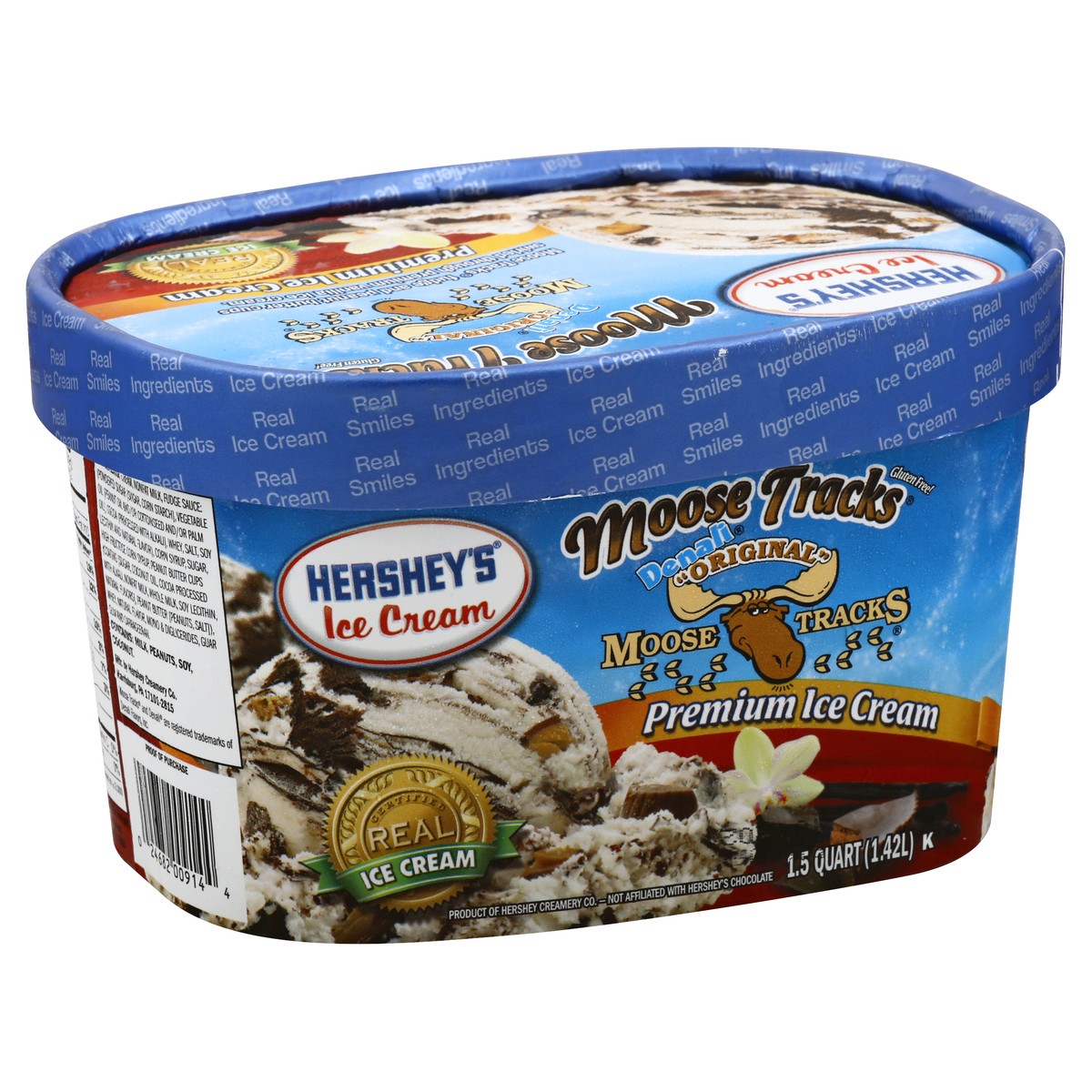 slide 3 of 13, Hershey's Ice Cream Premium Moose Tracks Ice Cream 1.5 qt, 1.5 qt