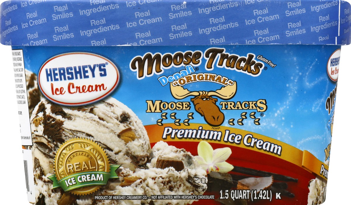 slide 12 of 13, Hershey's Ice Cream Premium Moose Tracks Ice Cream 1.5 qt, 1.5 qt
