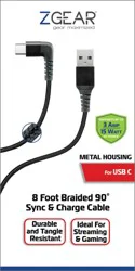 Zgear Sync & Charge USB-C Cable - Black