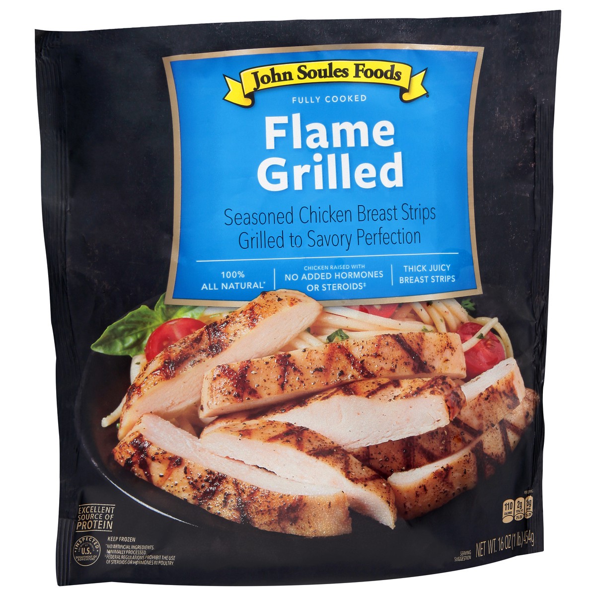 slide 3 of 9, John Soules Foods Flame Grilled Chicken, 16 oz, Frozen, 16 oz