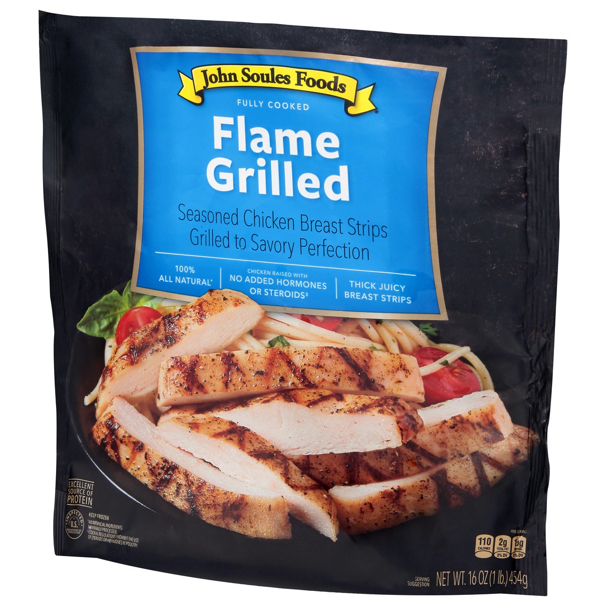 slide 6 of 9, John Soules Foods Flame Grilled Chicken, 16 oz, Frozen, 16 oz