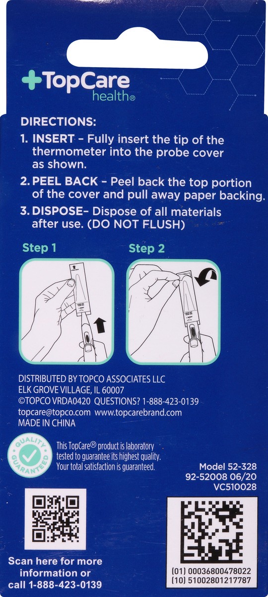 slide 4 of 9, TopCare Health For Digital Thermometers Probe Covers 30 ea, 30 ct