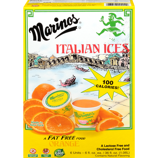 slide 1 of 1, Marino's Orange Italian Ice, 36 fl oz