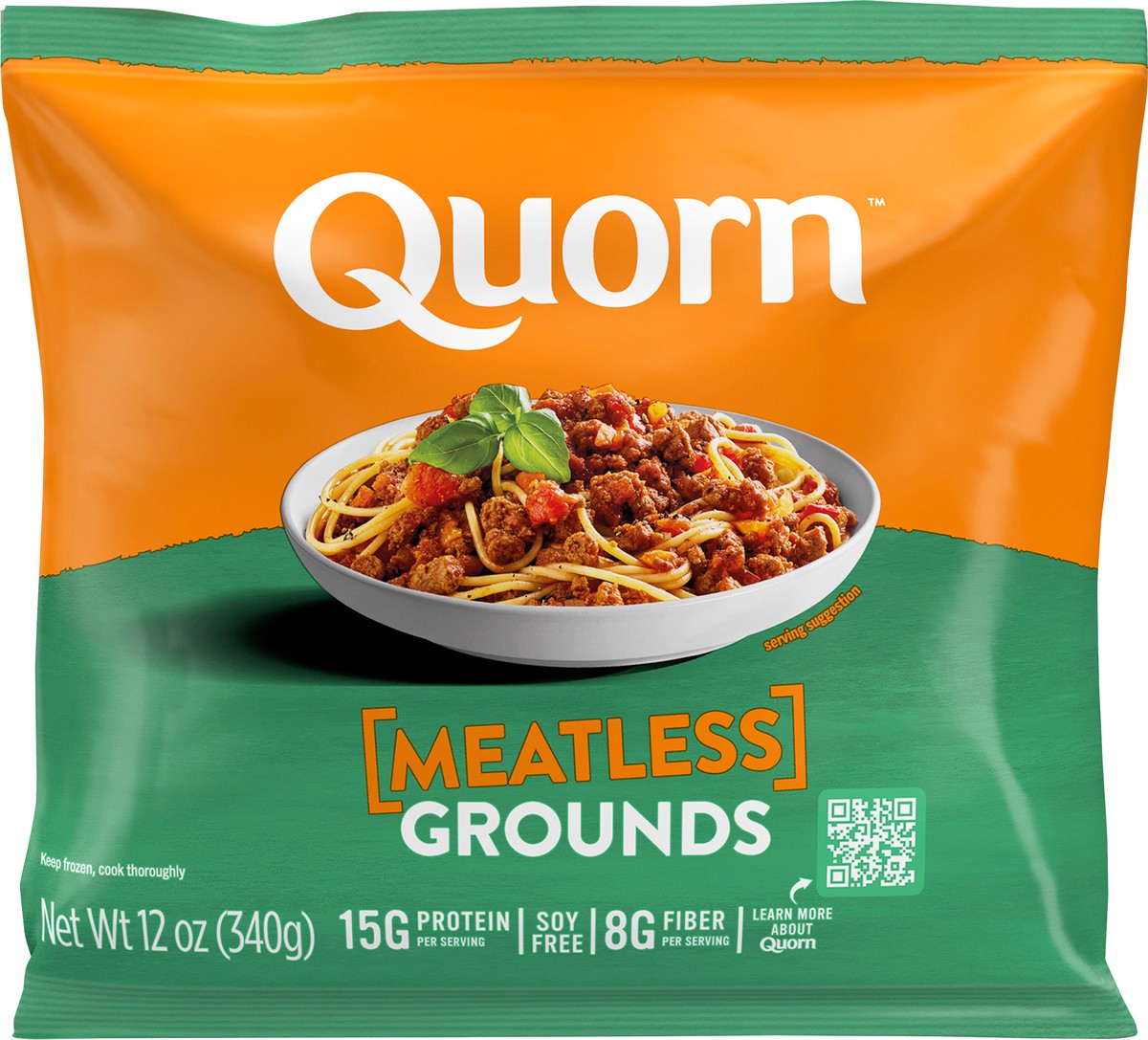 slide 8 of 8, Quorn Meatless Grounds, 12 oz