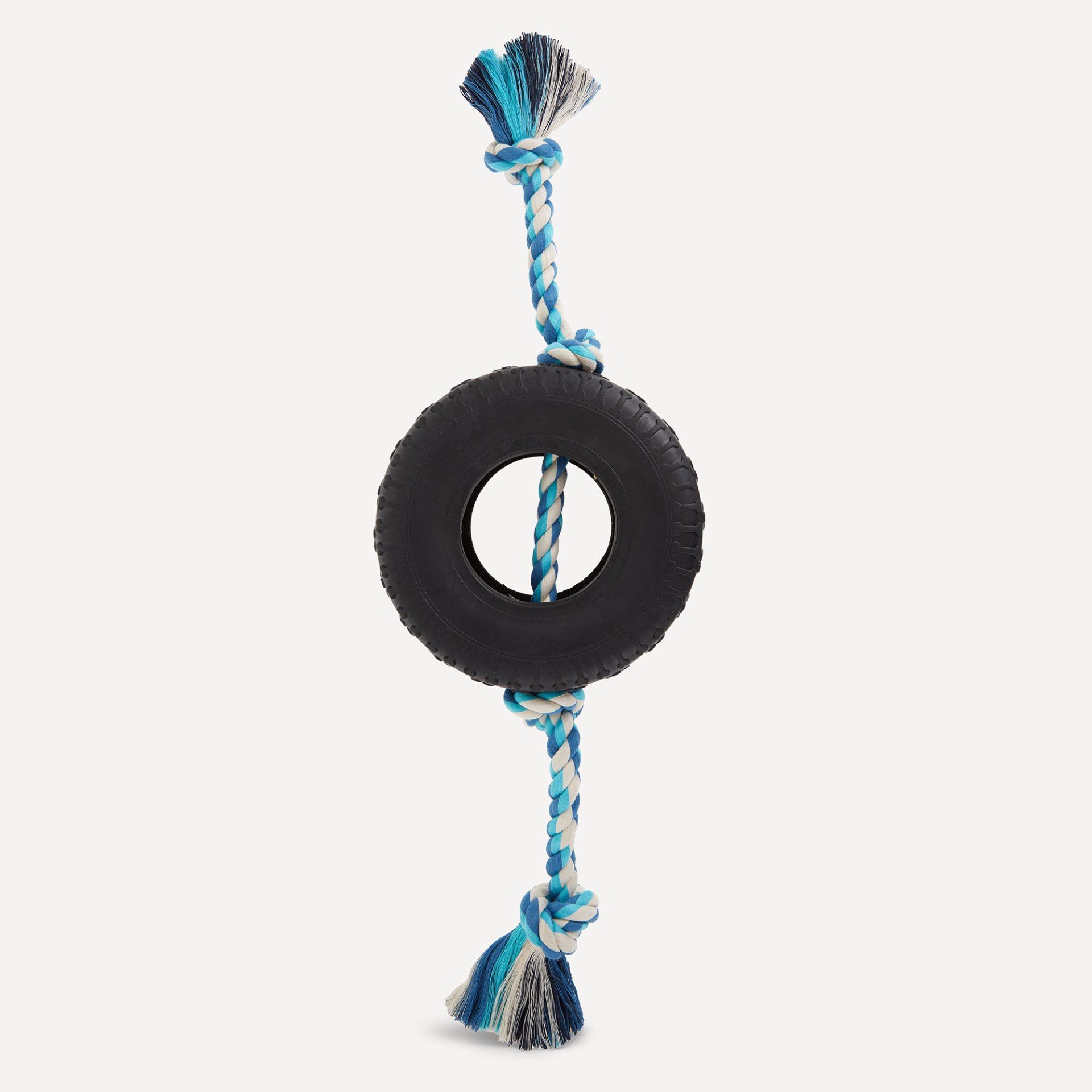 slide 1 of 1, Joyhound Top Paw Knotted Rope with Rubber Tire Dog Toy, LG