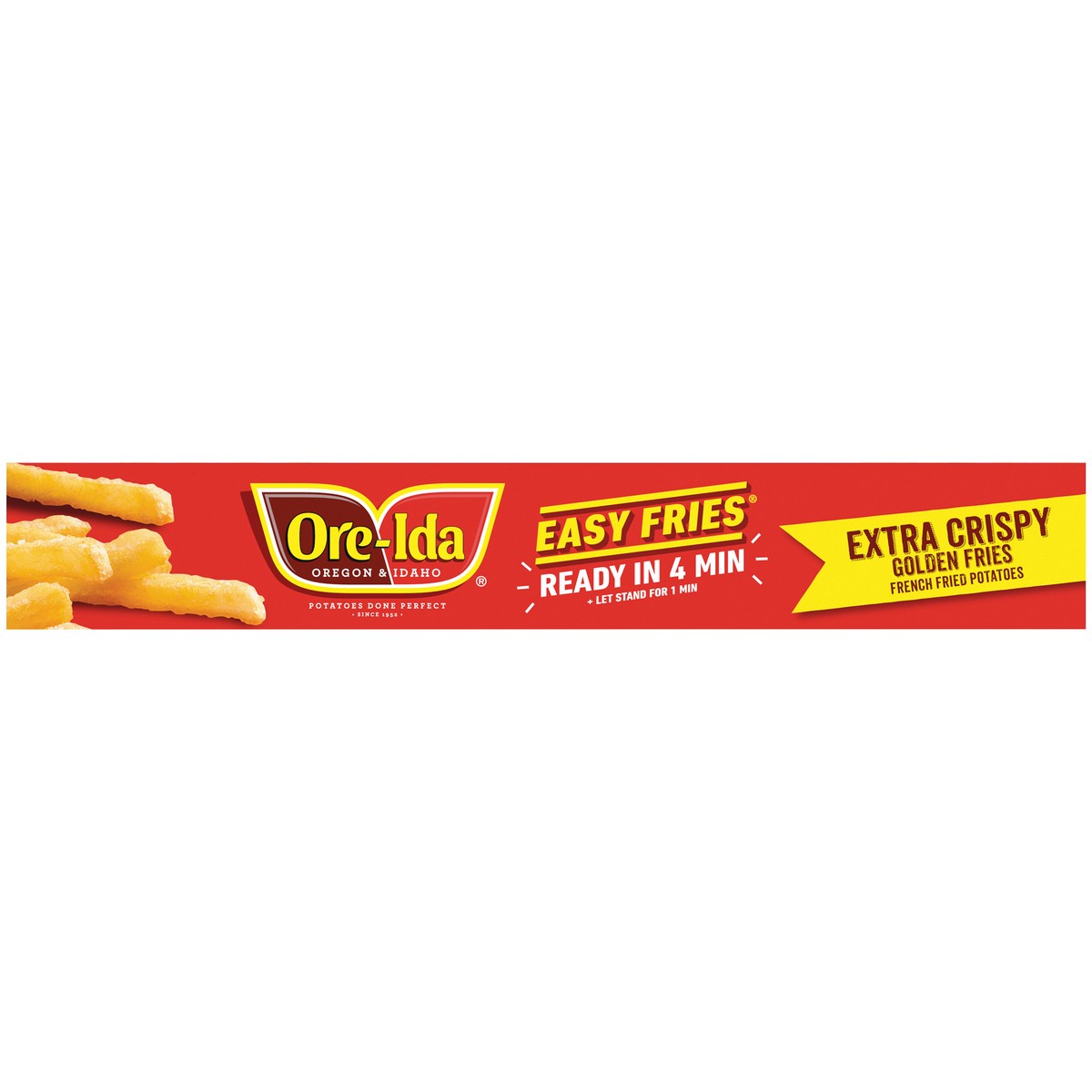 slide 5 of 9, Ore-Ida Ready in 5 Extra Crispy Golden French Fries Fried Microwavable Frozen Potatoes, 4.25 oz Box, 4.25 oz